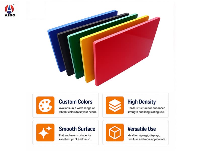 AIBO Yellow 10mm Colored PVC Celuka Foam Board Laser Cuttable Plastic Sheet for Kindergarten Art Decoration