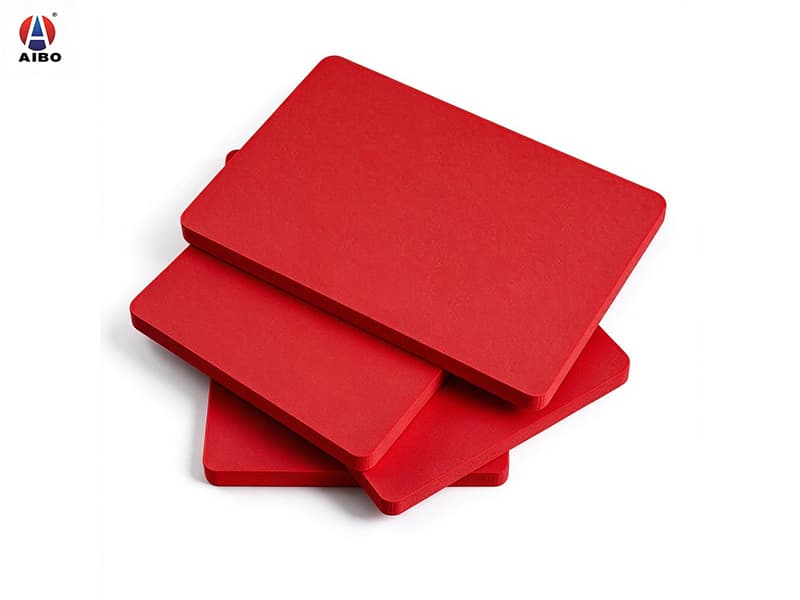AIBO Red 4X8ft PVC Foam Board for Kitchen Bathroom Cabinet Furniture Door Skin Frame